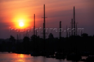 Round the Island Race 1991 - Isle of Wight, UK. Each year 1,500 yachts compete in this annual fleet regatta.