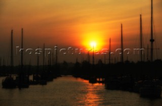 Round the Island Race 1991 - Isle of Wight, UK. Each year 1,500 yachts compete in this annual fleet regatta.