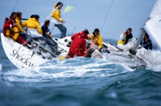 Round the Island Race 1991 - Isle of Wight, UK. Each year 1,500 yachts compete in this annual fleet regatta.