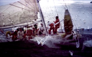 Round the Island Race 1991 - Isle of Wight, UK. Each year 1,500 yachts compete in this annual fleet regatta.