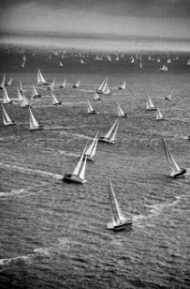 Round the Island Race 1991 - Isle of Wight, UK. Each year 1,500 yachts compete in this annual fleet regatta.