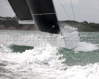 The new custom-built Frers designed D60 called Spectre owned by Peter Dubens racing in the Royal Yacht Squadron Bicentenary Regatta 2015 - Cowes, Isle of Wight, UK