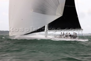 The new custom-built Frers designed D60 called Spectre owned by Peter Dubens racing in the Royal Yacht Squadron Bicentenary Regatta 2015 - Cowes, Isle of Wight, UK