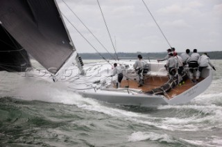 The new custom-built Frers designed D60 called Spectre owned by Peter Dubens racing in the Royal Yacht Squadron Bicentenary Regatta 2015 - Cowes, Isle of Wight, UK