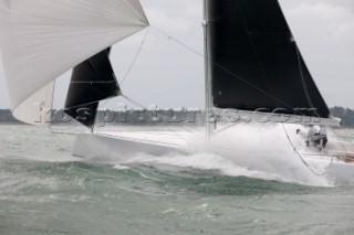 The new custom-built Frers designed D60 called Spectre owned by Peter Dubens racing in the Royal Yacht Squadron Bicentenary Regatta 2015 - Cowes, Isle of Wight, UK