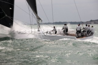 The new custom-built Frers designed D60 called Spectre owned by Peter Dubens racing in the Royal Yacht Squadron Bicentenary Regatta 2015 - Cowes, Isle of Wight, UK