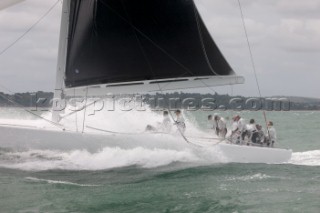 The new custom-built Frers designed D60 called Spectre owned by Peter Dubens racing in the Royal Yacht Squadron Bicentenary Regatta 2015 - Cowes, Isle of Wight, UK