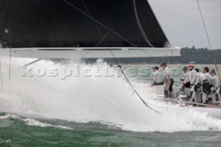 The new custom-built Frers designed D60 called Spectre owned by Peter Dubens racing in the Royal Yacht Squadron Bicentenary Regatta 2015 - Cowes, Isle of Wight, UK