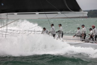 The new custom-built Frers designed D60 called Spectre owned by Peter Dubens racing in the Royal Yacht Squadron Bicentenary Regatta 2015 - Cowes, Isle of Wight, UK