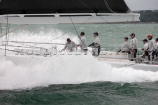 The new custom-built Frers designed D60 called Spectre owned by Peter Dubens racing in the Royal Yacht Squadron Bicentenary Regatta 2015 - Cowes, Isle of Wight, UK