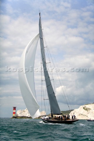 COWES UNITED KINGDOM  JULY 21 J Class Lionheart NL Three J Class yachts race around the Isle of Wigh