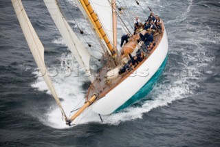 SAINT-TROPEZ, FRANCE - The Voiles de St Tropez on October 3rd 2006. The largest classic and modern yachts from around the world gather in Saint-Tropez annually for a week of racing and festivities to mark the end of the Mediterranean season, before most head across the Atlantic to winter in the Caribbean.