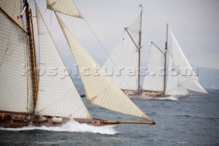 SAINT-TROPEZ, FRANCE - The Voiles de St Tropez on October 3rd 2006. The largest classic and modern yachts from around the world gather in Saint-Tropez annually for a week of racing and festivities to mark the end of the Mediterranean season, before most head across the Atlantic to winter in the Caribbean.