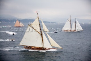 SAINT-TROPEZ, FRANCE - The Voiles de St Tropez on October 3rd 2006. The largest classic and modern yachts from around the world gather in Saint-Tropez annually for a week of racing and festivities to mark the end of the Mediterranean season, before most head across the Atlantic to winter in the Caribbean.