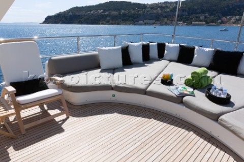 Sundeck of a superyacht