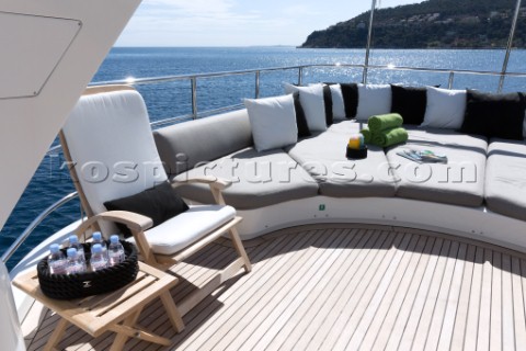 Sundeck of a superyacht