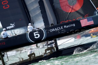 AMERICAS CUP WORLD SERIES, PLYMOUTH, UK, SEPTEMBER 14TH 2011: Oracle Racing Coutts - AC45 - the fleet race of the AC World Series day 4, Plymouth, UK.