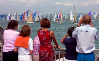 Race Start.  Spectators at the Royal Yacht Squadron.