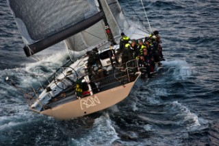 RAN, Sail Number: GBR7236R, Owner: Niklas Zennstrom, Design: JV 72  rounding the Fastnet Rock