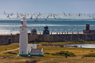 Race Start - Rolex Fastnet Race 2011 - Hurst point lighthouse