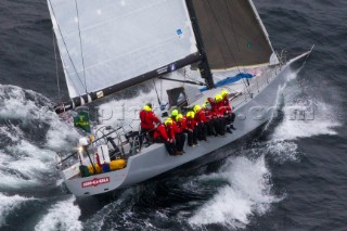 Scho-Ka-Kola, Sail n: GER5700, Class: IRC Z, Division: IRC, Owner: Uwe Lebens, Type: Reichel/Pugh 57.  Rolex Fastnet Race 2011.