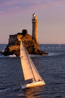 J-Xcentric, Sail n: NED9111, Class: IRC 2, Division: IRC Two Handed, Owner: John van der Starre & Robin Verhoef, Type: J/111.  Rolex Fastnet Race 2011.