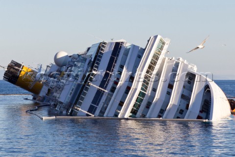 The passenger cruise ship Costa Concordia hit rocks and ran aground at 945pm on the Island of Giglio