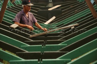 Cuba - local fishermen boat building