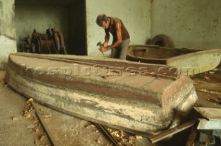 Cuba - local fishermen boat building