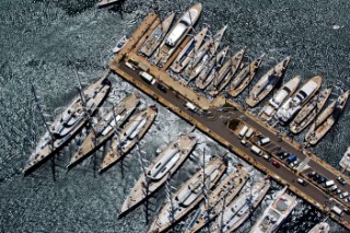 Porto Cervo, Italy. 11/06/2011  LORO PIANA SUPERYACHT REGATTA 2011  Porto Cervo Marina Dockside