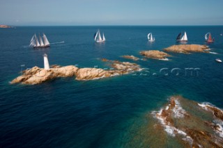 Porto Cervo, 13 09 2007  Rolex Veteran Boat Rally 2007  Passsage  at the Monaci Island