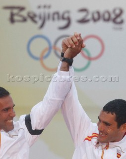 Qingdao - 21/08/2008  OLYMPIC GAMES 2008  GOLD MEDAL  Tornado - Spain - Fernando Echavarri and Anton Paz