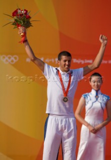 Qingdao, China, 20080820  Qingdao 2008 OLYMPICS  BRONZE MEDAL  Windsurfer Men - Israel - Shahar Zubari