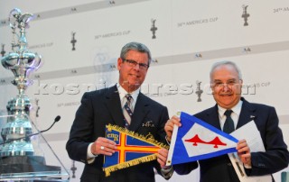 Roma, 06/05/10  34 Americas Cup  Press Conference  Ray Thomas GGYC Rear Commodore, Claudio Gorelli Club Nautico di Roma President