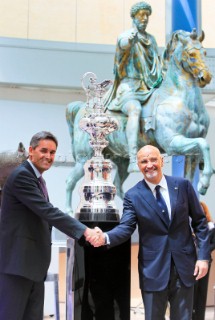 Roma, 06/05/10  34 Americas Cup  Press Conference  Russel Coutts BMW Oracle Racing, Vincenzo Onorato Mascalzone Latino