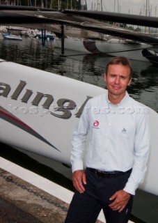 Le Bouveret - 23/07/2009  Alinghi 5  Alinghi 5 press conference.  Ernesto Bertarelli.