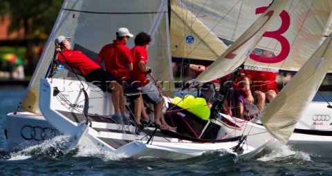 Starnberg 110610  Audi A1 Melges20 Cup  GER2  Team Cutler  John CutlerSebastian LangguthMaximilian H