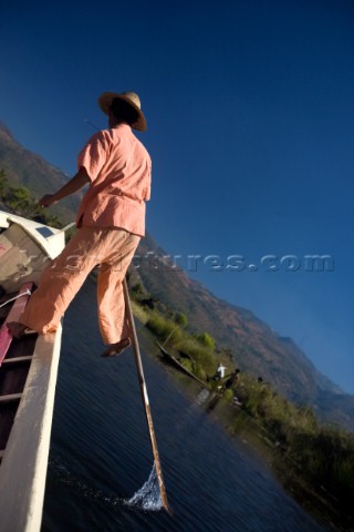 Inle Lake Myanmar Burma 11 01 07    Traditional fishing boats