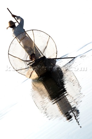 Inle Lake Myanmar Burma 11 01 07    Traditional fishing boats