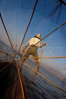 Inle Lake, Myanmar (Burma) 11 01 07    Traditional fishing boats