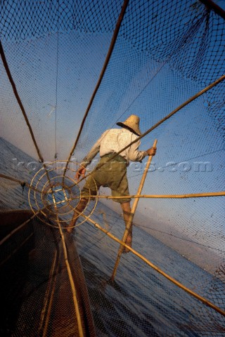 Inle Lake Myanmar Burma 11 01 07    Traditional fishing boats