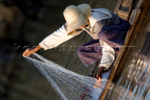 Bagan Myanmar Burma 05 01 07    Fishermans  and sunset on the river