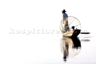 Inle Lake, Myanmar (Burma) 11 01 07    Traditional fishing boats