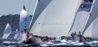 St.Tropez, 16.06.2009  Giraglia Rolex Cup 2009  LUNA ROSSA, Sail n: ITA - 4599, Boat Type: S.T.P. 65, Owner: Antonio Marrai c/o Maestrale Holding s.r..  ALEGRE, Sail n: GBR -6880R, Boat Type: Bermudian Sloop, Owner: Alegre Yachting Ltd.  CONTAINER, Sail n: GER - 6065, Boat Type: Sloopo STP 65, Owner: Udo SCHUETZ.