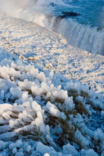 Iceland-Islanda, 19 11 2007    Gullfoss Fall ice