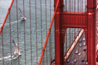 San Francisco, 12-09-2008  Rolex Big Boat Series 2008  Mayhem, Sail N.7552, Skipper:Ashley Wolfe, Boat Type:TP52  Samba Pa Ti, Sail N.USA13131, Skipper:John, Jr. Kilroy, Boat Type:Transpac 52