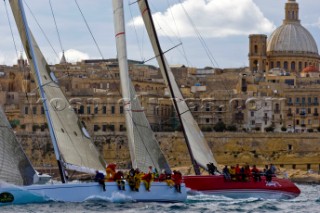 Malta, 20 10 2007  Rolex Middle Sea Race 2007  Race Start Group 4, Loki & Titan