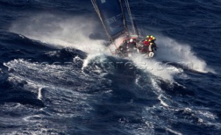 Stromboli Sicily 18  10 2009  Rolex Middle Sea Race 2009  Passage at the Stromboli Vulcano for Sony Ericsoon