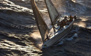 Stromboli Sicily 18  10 2009  Rolex Middle Sea Race 2009  Passage at the Stromboli Vulcano for Alegre