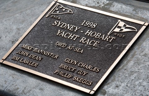 Hobart 27122008  Rolex Sydney Hobart Yacht Race 2008  Tasmanian Seafarers Memorial in Triabunna reca